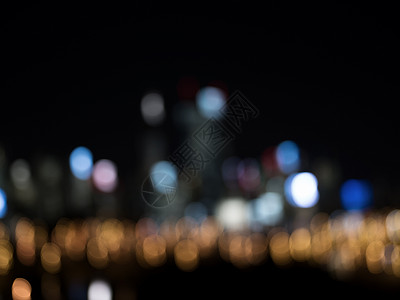 夜城生活模糊的波克灯的夜晚大城市图片