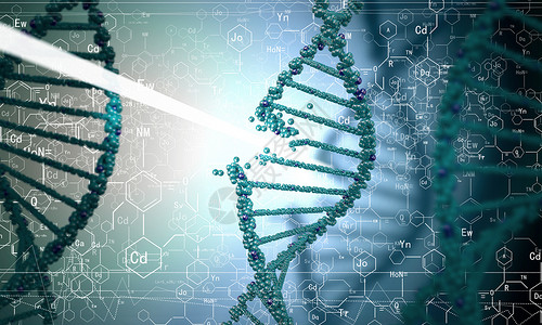 DNA分子数字蓝色DNA分子的生物化学图片