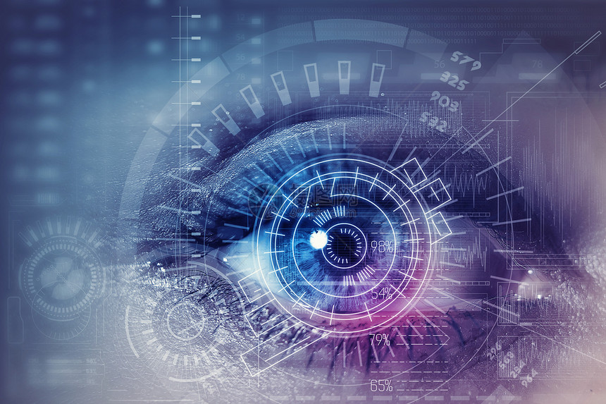 女数码眼扫描过程中女眼睛图片