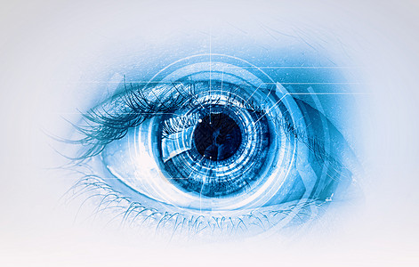 眼睛扫描密切人类数字技术背景的关注背景图片