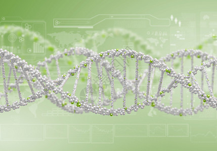 盘绕的DNA链彩色背景上DNA结构的数字插图设计图片