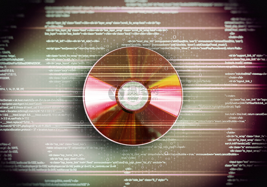 编程图像与CD磁盘进制代码图片