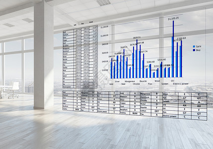 度财务报告商业与信息图表现代办公室内部背景图片