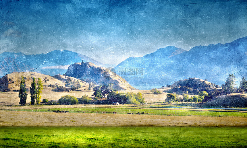 自然景观古老的乡村风格的自然山体景观图片