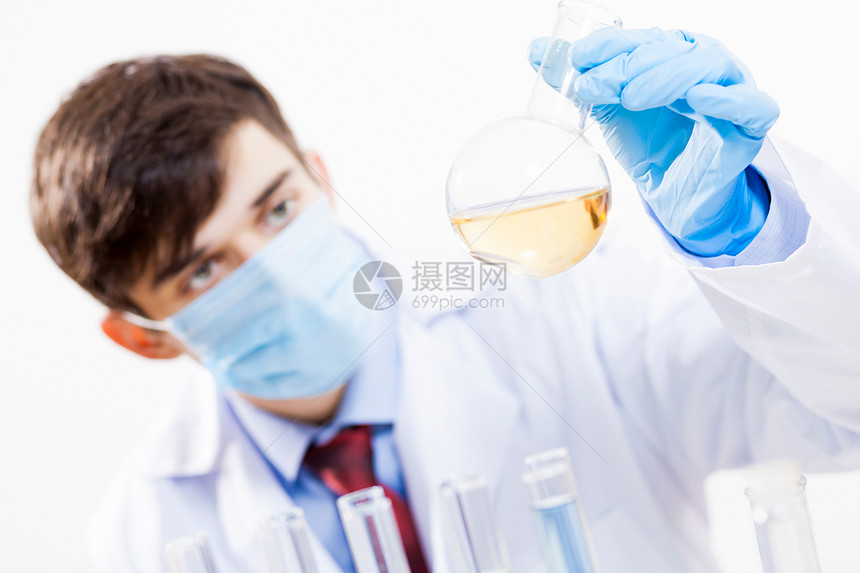 实验室化学测试的轻科学家以科学的名义图片