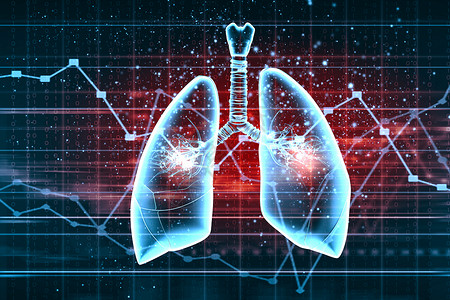 腋下淋巴人类肺的示意图彩色背景上同元素的人类肺的示意图拼贴背景