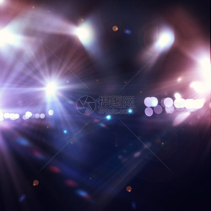 舞台灯光彩色灯光下舞台的背景图像图片