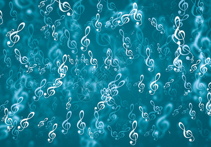 音符动态素材音乐蓝色波克灯光的抽象背景图像背景