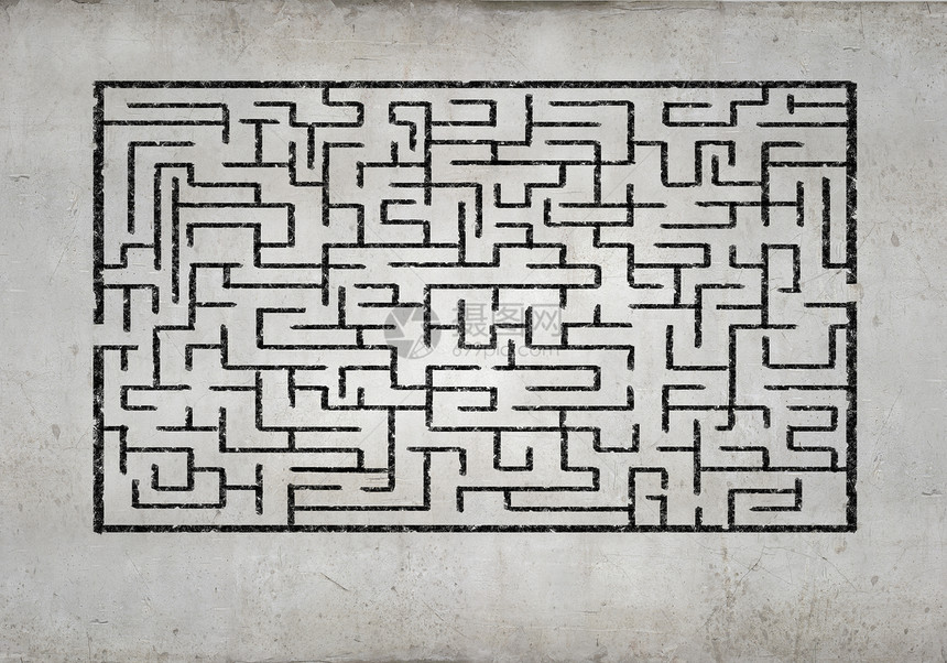 抽象迷宫白色背景下绘制抽象迷宫找解决办法图片