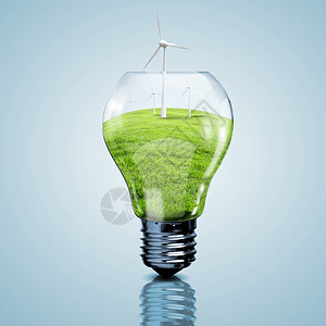 电灯泡风筒绿色能量的象征图片