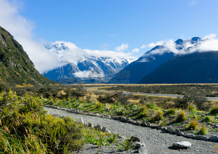 新西兰新西兰山脉美丽的自然景观图片
