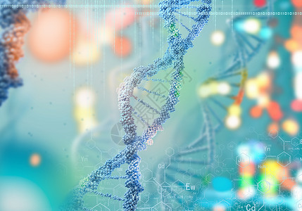 遗传信息DNA分子数字蓝色DNA分子的生物化学背景