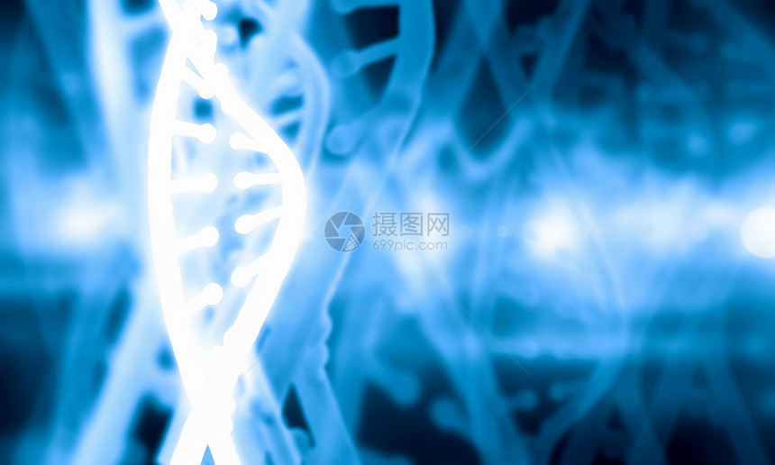 DNA分子数字蓝色图像的DNA分子技术图片