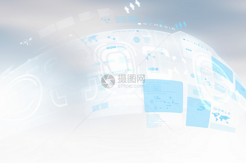 高科技背景蓝色高科技背景的图像商业背景图片