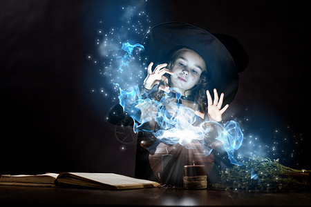 女巫图片万节女巫小万节女巫阅读魔法的锅背景