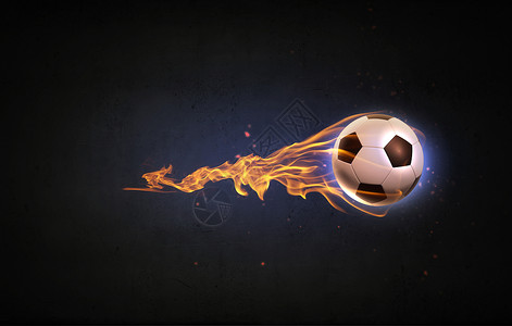 热球足球火焰中的形象背景图片