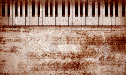 音乐图像与钢琴键音乐线索图片