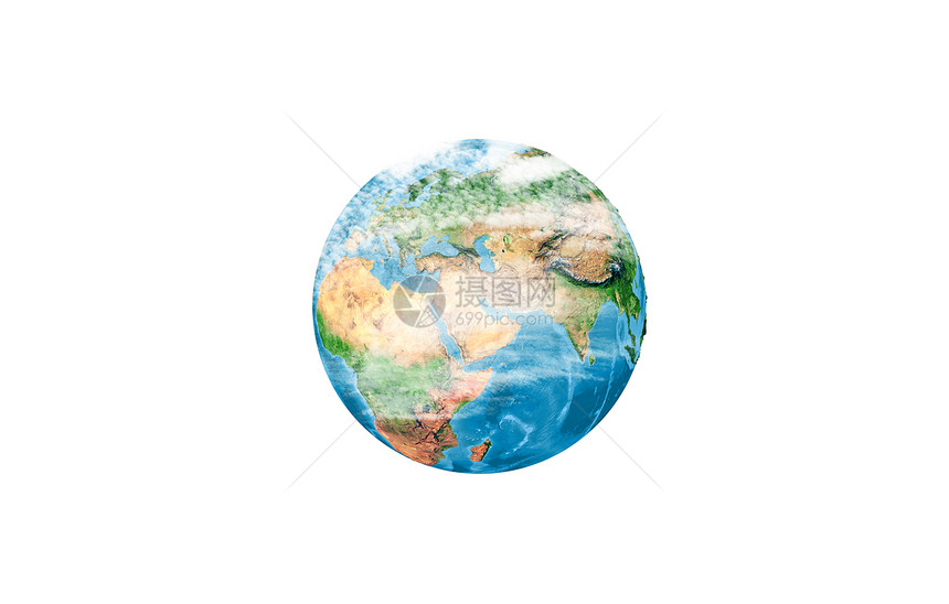 地球行星背景图像与地球行星白色背景这幅图像的元素由美国宇航局提供的图片