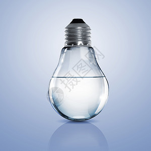 水灯有干净水的电灯泡设计图片