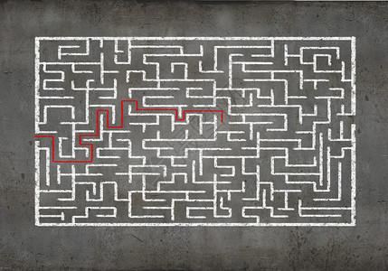 抽象迷宫白色背景下绘制抽象迷宫找解决办法图片