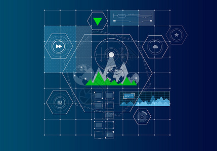 全球网络业务虚拟背景与图表图片