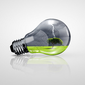 绿色能源符号绿色能源符号,生态,灯泡图片