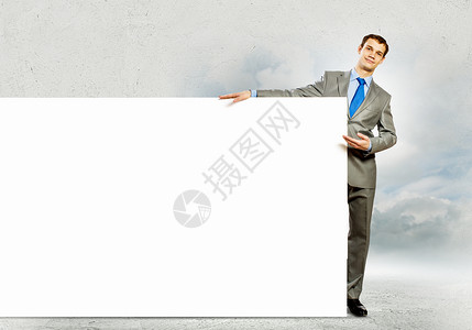 空白横幅的商人空白横幅的商人文字的位置图片
