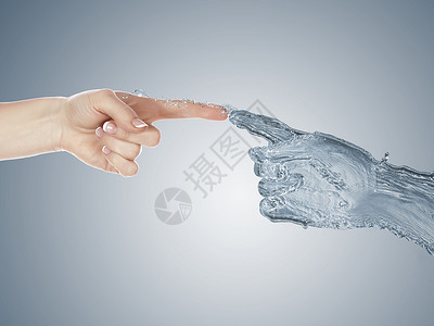 两只人的手互相触摸的形象图片