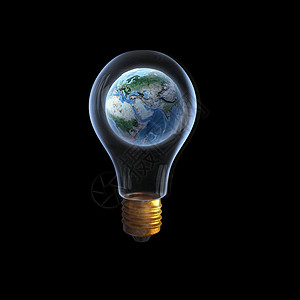 全球变暖璃灯泡地球行星这幅图像的元素由美国宇航局提供的图片