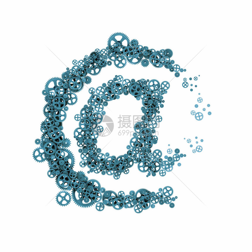 电子邮件齿轮齿轮的电子邮件符号交流图片