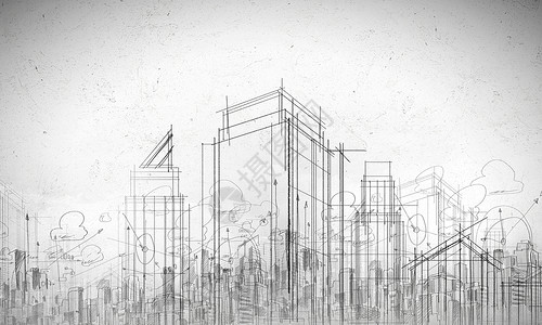 建筑模型施工草图方案的背景图像图片