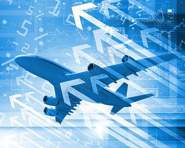 基于商业背景的飞机商业背景下飞机的形象图片