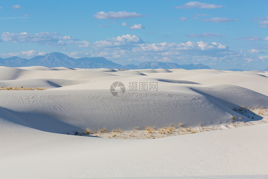 寻常的白色沙丘白沙纪念碑,新墨西哥,美国图片