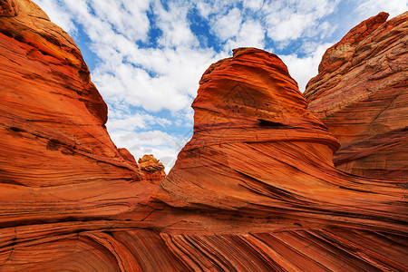 美国犹他州的砂岩地层背景图片