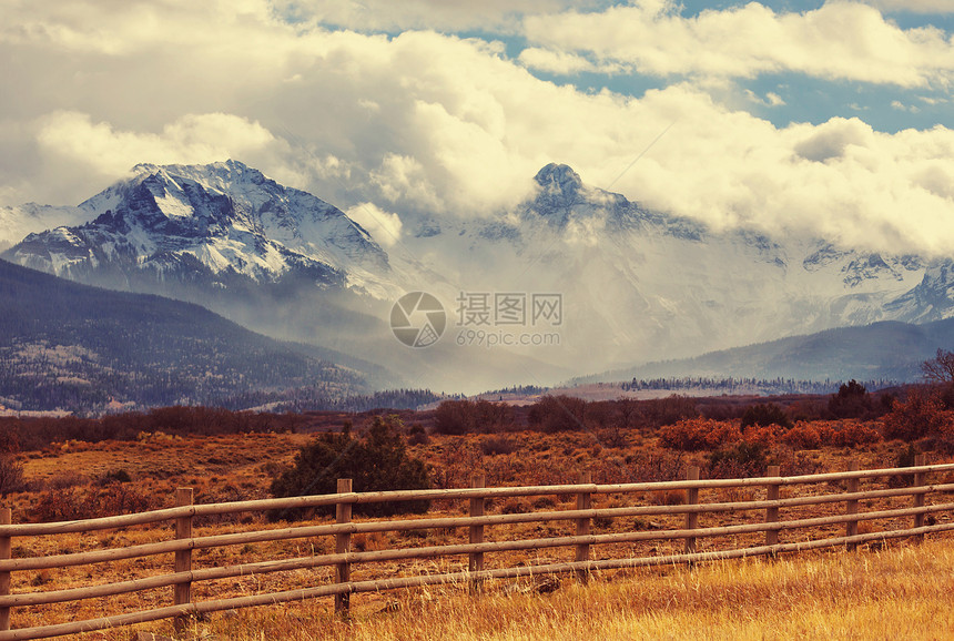 科罗拉多岩石山的山脉景观,科罗拉多州,美国图片