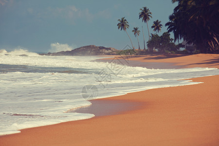 宁静的热带海滩,Instagram过滤器图片