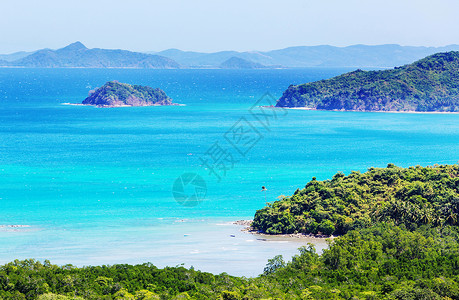 令人惊叹的海景海湾山区岛屿,巴拉望,菲律宾背景图片