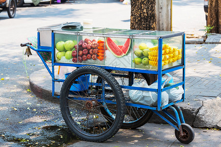 泰国水果移动推车图片