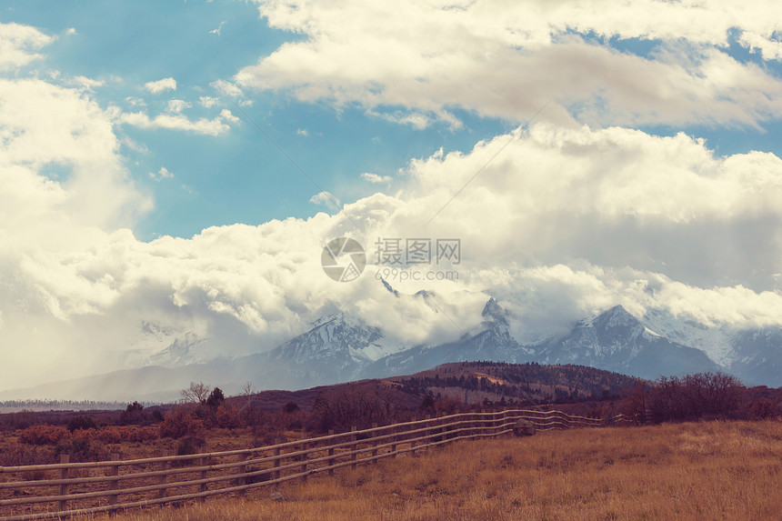 科罗拉多岩石山的山脉景观,科罗拉多州,美国图片