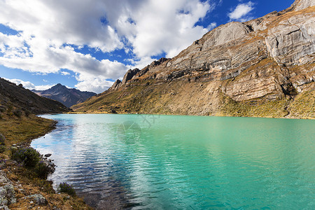 美丽的山脉景观科迪勒拉胡亚瓦什,秘鲁,南美洲高清图片