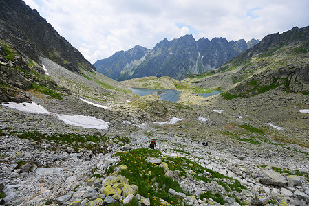 山坡山峰的山脉蓝天景观图片