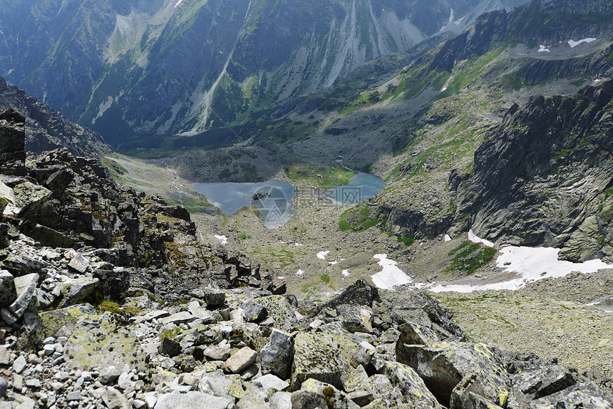 山坡山峰的山脉蓝天景观图片