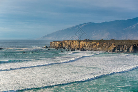 1元差价美国太平洋海岸景观,沙元海滩,大苏尔,加利福尼亚背景