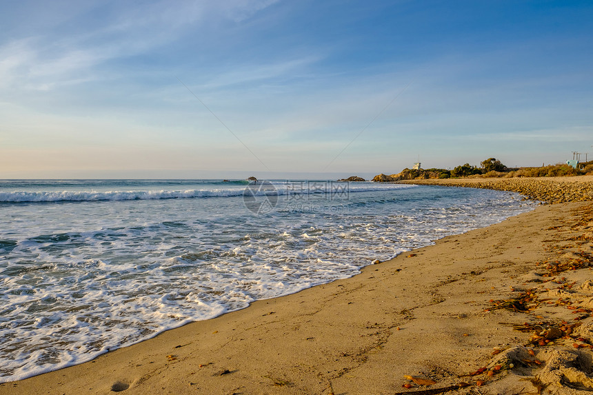 美国太平洋海岸景观,利奥卡罗州海滩,马里布,加利福尼亚州图片
