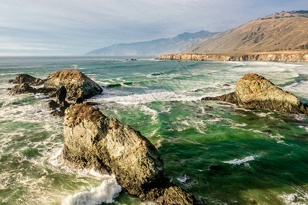 美国太平洋海岸景观,沙元海滩,大苏尔,加利福尼亚图片