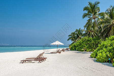 马尔代夫美丽的海滩,南雄环礁高清图片
