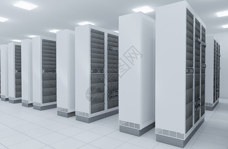服务群众毛笔字计算机网络服务器机房3D渲染代表互联网托管公司数据中心的设计图片