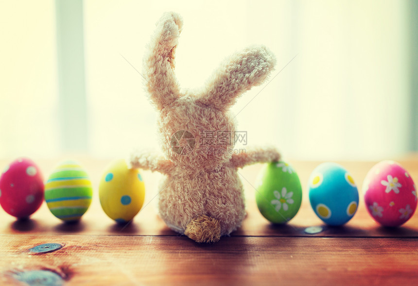复活节,假日,传统象彩色复活节彩蛋兔子图片