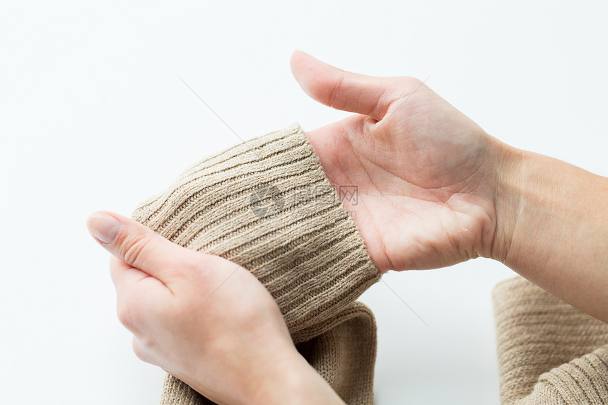 洗衣,衣服,时尚,针物人的用毛衣袖子针服装项目的手用毛衣袖子把手收来图片