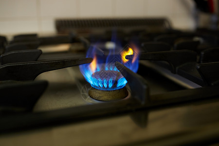 厨房烹饪燃烧煤气炉火焰燃烧煤气炉火焰背景图片